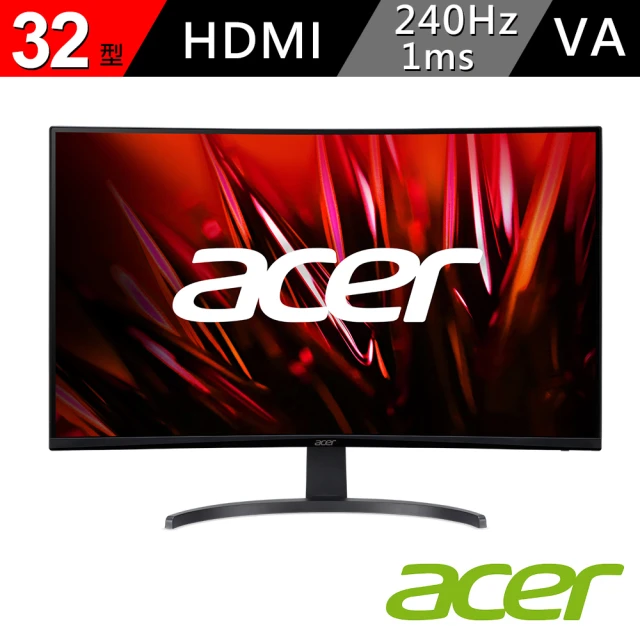 【Acer 宏碁】32型 VA遊戲電競螢幕(ED320Q X)