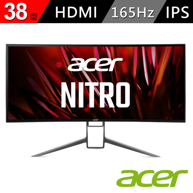 【Acer 宏碁】38型 IPS遊戲電競曲面螢幕(XR383CUR P)