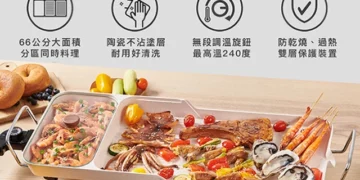 【Kolin 歌林】多功能陶瓷電烤盤KHL-MN661(電烤爐.燒烤盤)